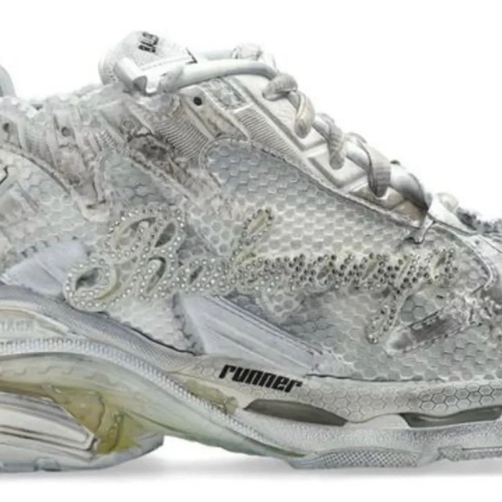 Balenciaga Runner Sneakers big glitter logo shoes platform flats unisex